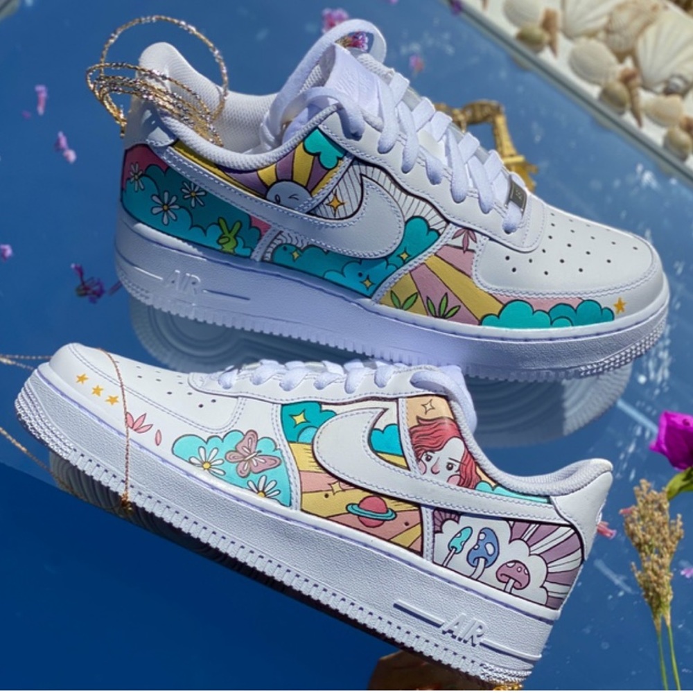 Authentic Nike Air Force 1 Customized Freeshipping - Picture 1 of 5